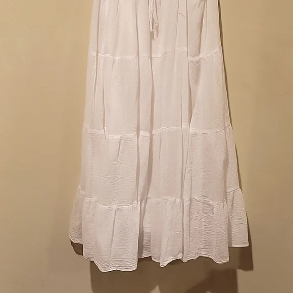 ❤️ ABERCROMBIE & FITCH BOHO TIERED TIE BACK COTTON MIDI DRESS, LARGE - Picture 5 of 8